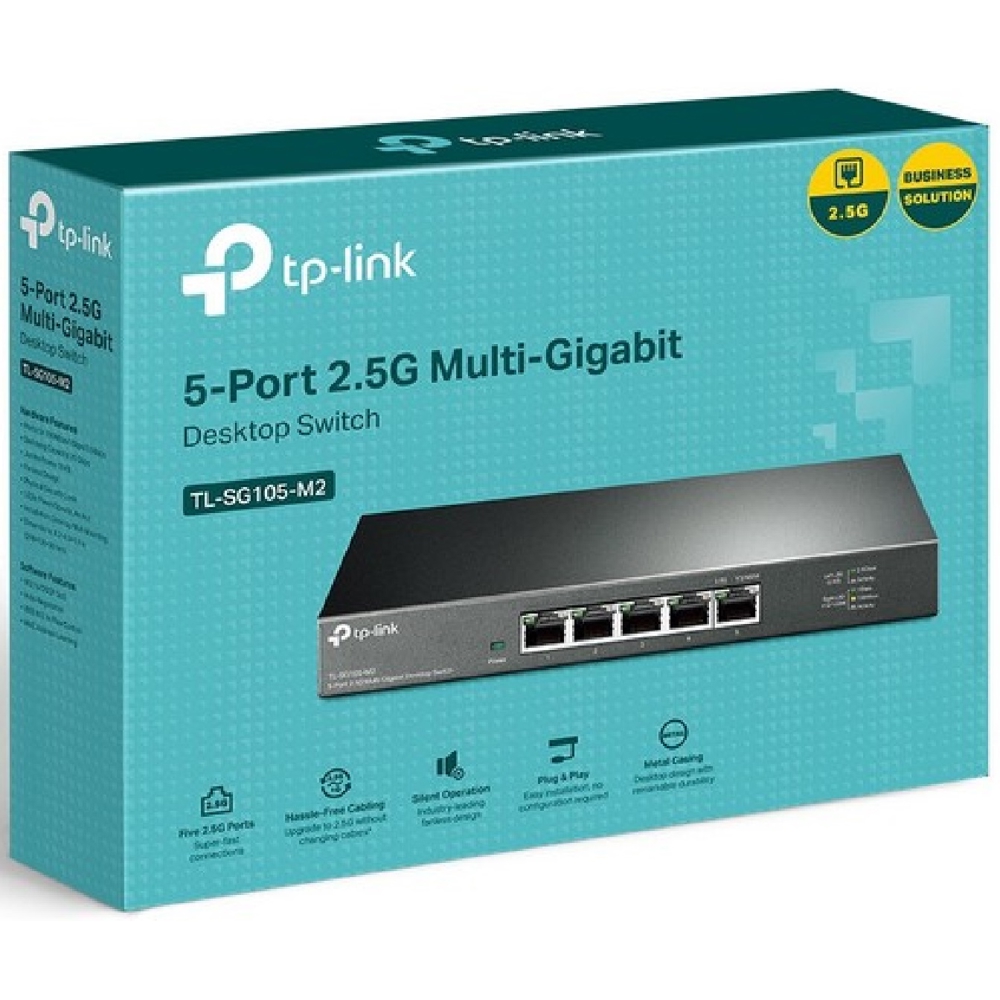 TP-Link TL-SG105-M2, 5-Port Gigabit, Switch, Black