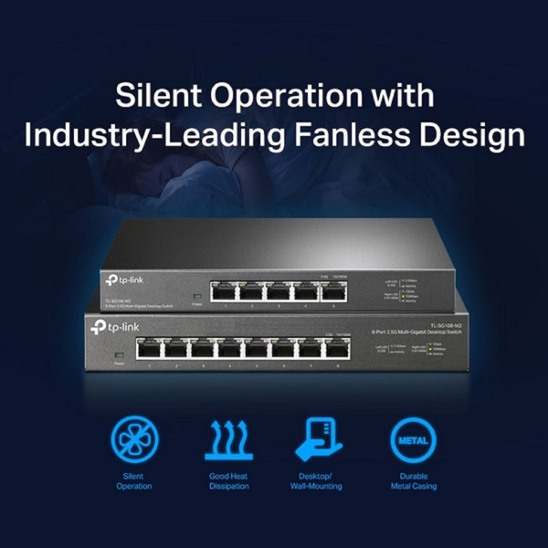 TP-Link TL-SG105-M2, 5-Port Gigabit, Switch, Black
