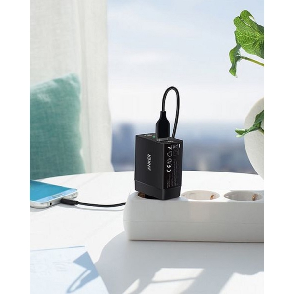 მობილურის დამტენი Anker A2013L11, Single Port, USB, Black