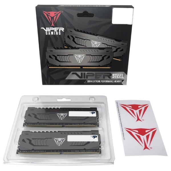 ოპერატიული მეხსიერება Patriot PVS432G360C8K Viper Steel, RAM 32GB, DDR4 DIMM, 3600Mhz