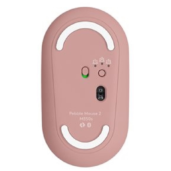 მაუსი Logitech L910-007014 M350s Pebble, Wireless, Bluetooth, USB, Pink