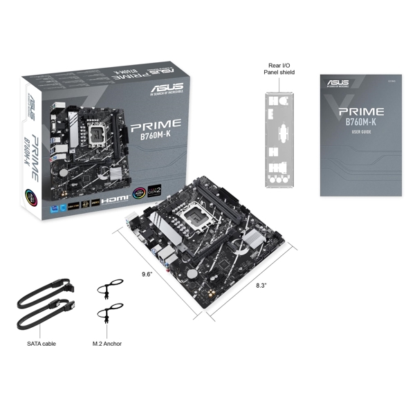 Asus 90MB1FI0-M1EAY0 PRIME B760M-K, LGA 1700, DDR5, 96GB