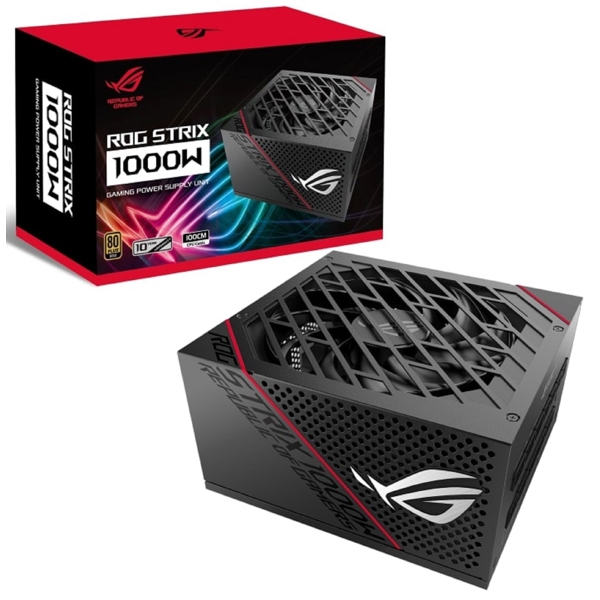 კვების ბლოკი Asus 90YE00AA-B0NA00 ROG STRIX, 1000W, 80 Plus, Power Supply, Black