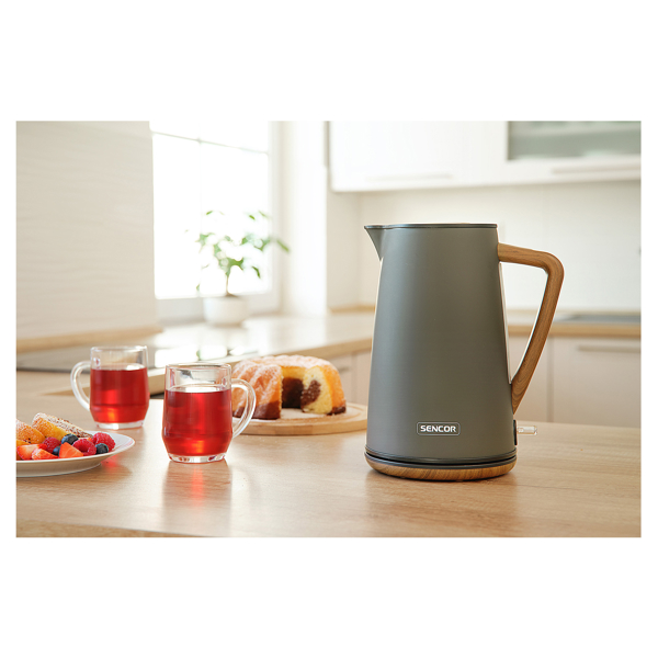 ელექტრო ჩაიდანი Sencor SWK 2727MB, 2200W, 1.7L, Electric Kettle, Dark Grey