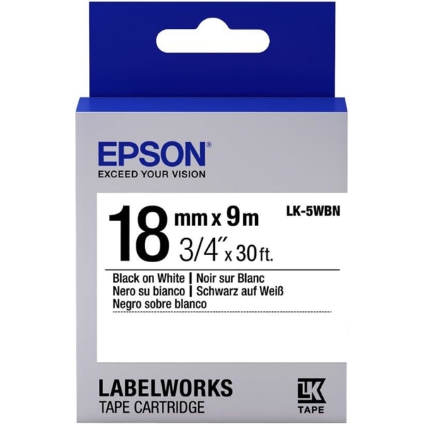 კარტრიჯი Epson C53S655006 LK5WBN, Tape Cartridge, Black/White