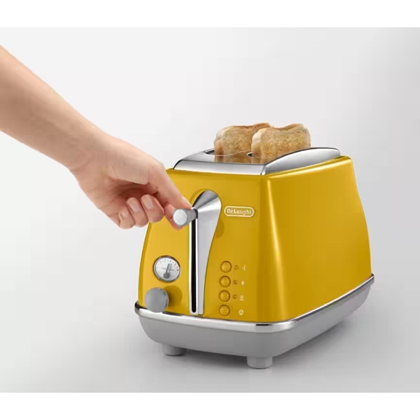 Delonghi CTOC2103.Y, 900W, Toaster, Yellow