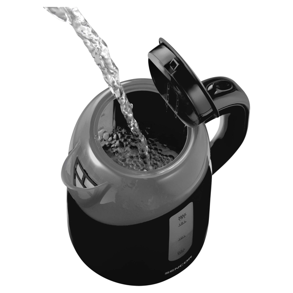 ელექტრო ჩაიდანი Sencor SWK 1701BK, 2200W, 1.7L, Electric Kettle, Black