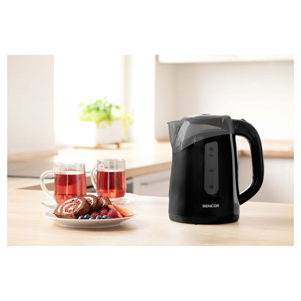 ელექტრო ჩაიდანი Sencor SWK 1701BK, 2200W, 1.7L, Electric Kettle, Black