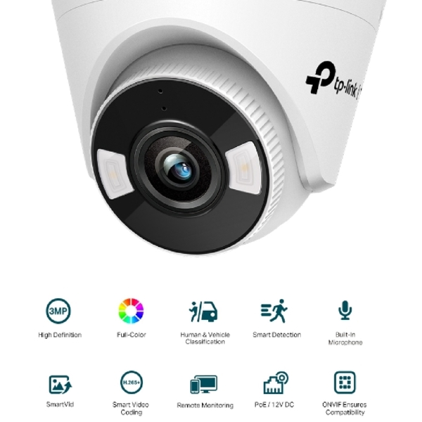 ვიდეო სათვალთვალო კამერა TP-Link VIGI C430, IP Video Camera, 3MP, White