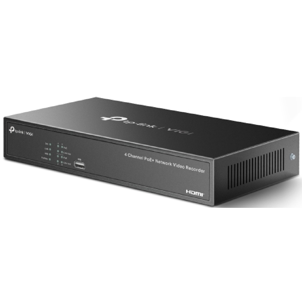 ვიდეო ჩამწერი TP-Link VIGI NVR1004H-4P, Network Video Recorder, Black