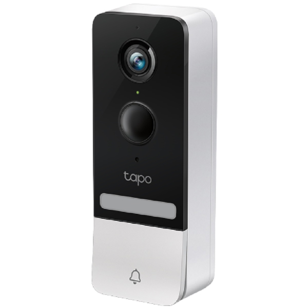 კარის ვიდეო ზარი TP-Link Tapo D230S1, Wire-Free Video Doorbell, 2K 5MP, 2-Way Audio, Night Vision, White/Black