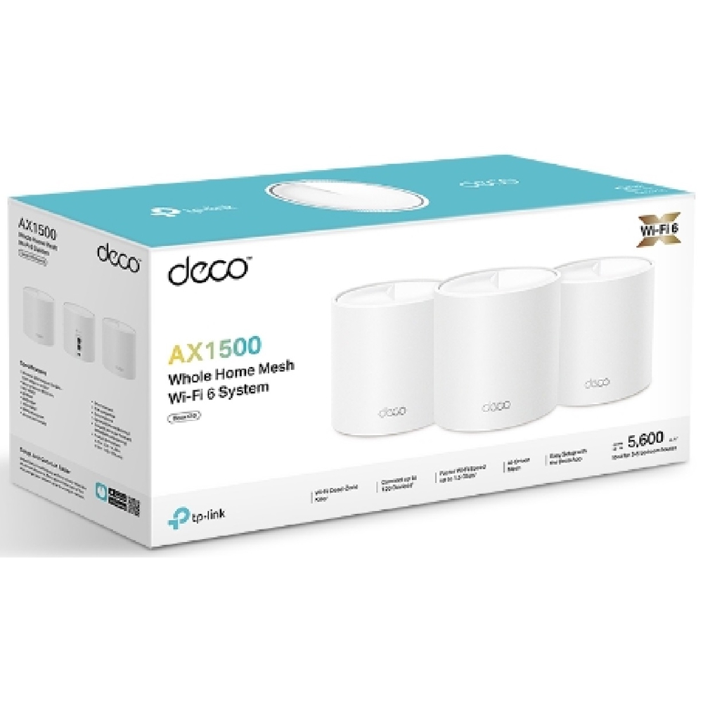 WIFI გამავრცელებელი TP-Link Deco X10(3-pack), Whole Home Mesh WiFi System, White