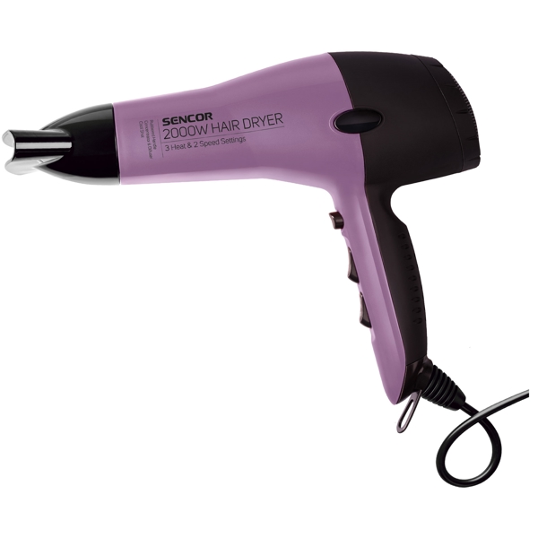 თმის საშრობი Sencor SHD 6700VT, 2000W, Hair Dryer, Black/Purple