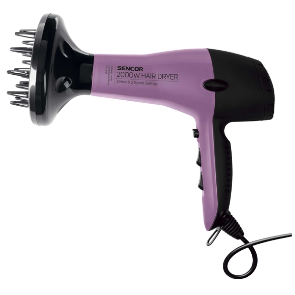 თმის საშრობი Sencor SHD 6700VT, 2000W, Hair Dryer, Black/Purple