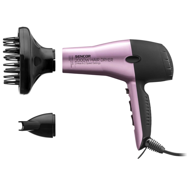 Sencor SHD 6700VT, 2000W, Hair Dryer, Black/Purple