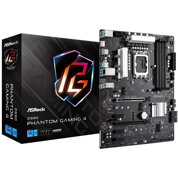 დედა დაფა ASRock Z690 PHANTOM GAMING 4, LGA 1700, DDR4, DIMM, 128GB