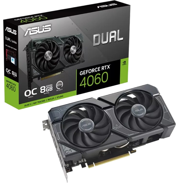 ვიდეო დაფა Asus 90YV0JC0-M0NA00, Gaming RTX4060, 8GB, 128bit, HDMI, DP, Black