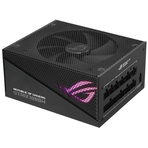 Asus 90YE00P1-B0NA00 ROG STRIX AURA, 1000W, 80 Plus, Power Supply, Black