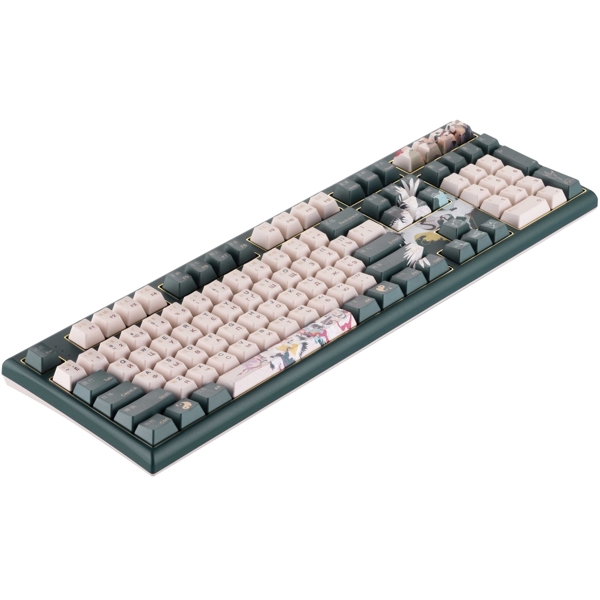 კლავიატურა Varmilo Lure VBM108 Crane, EC V2 Rose, Wired, USB, Gaming Keyboard, Green