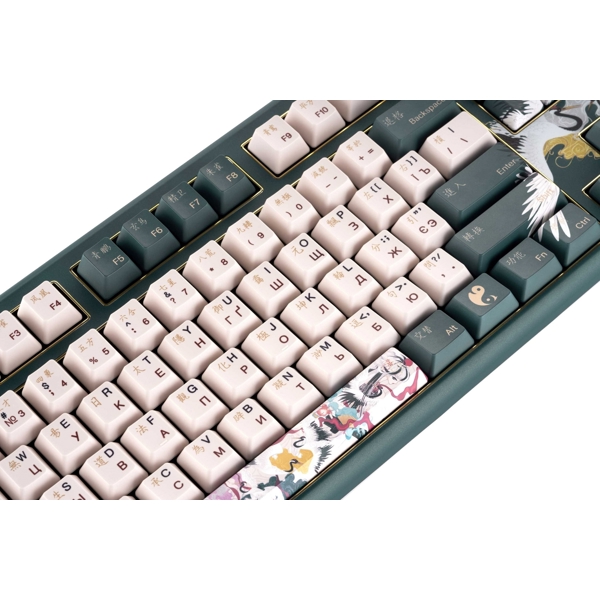 კლავიატურა Varmilo Lure VBM108 Crane, EC V2 Rose, Wired, USB, Gaming Keyboard, Green