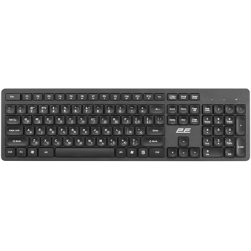 კლავიატურა 2E 2E-KS260WB, Wireless, USB, Keyboard, Black