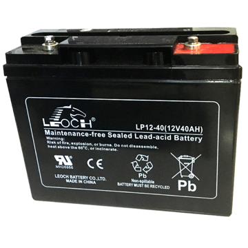 Leoch LP12-40, 12V, UPS Battery, Black