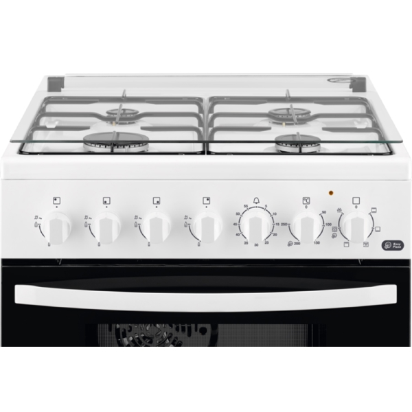 Zanussi ZCK67211WA, 4 Gas, Oven, White