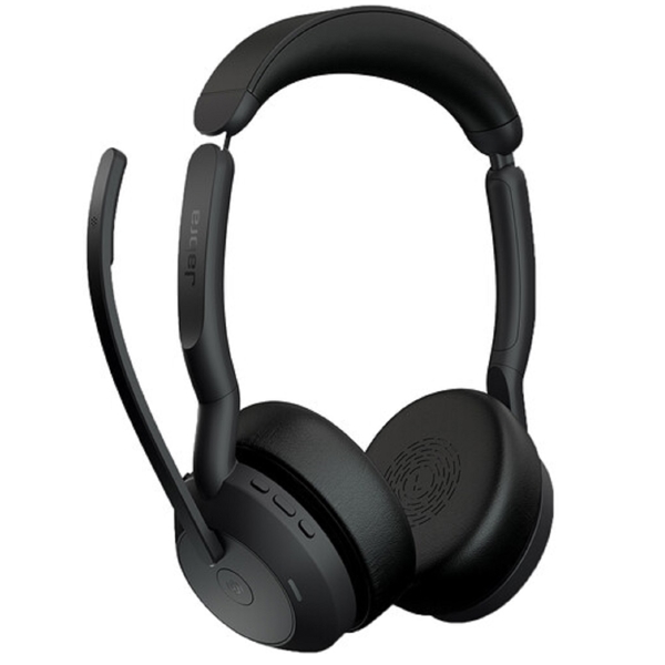 Jabra 25599-999-999 Evolve2 55, Link380a MS Stereo, Headset, Wireless, Bluetooth, USB, Black