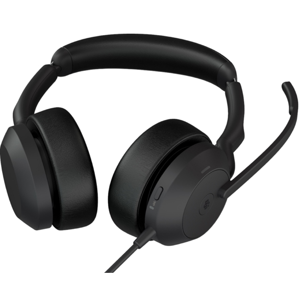 ყურსასმენი Jabra 25089-999-999 Evolve2 50 MS Stereo, Headset, Wired, Bluetooth, USB, Black