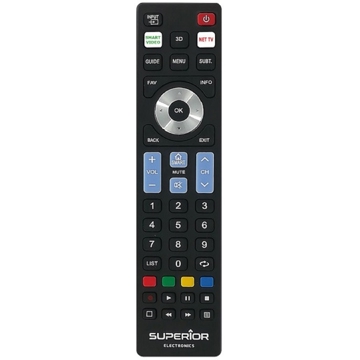 Superior Electronics SUPTRB019, Ready5 Smart Universal LG/Samsung/Sony/Philips/Panasonic Remote Control, Black	