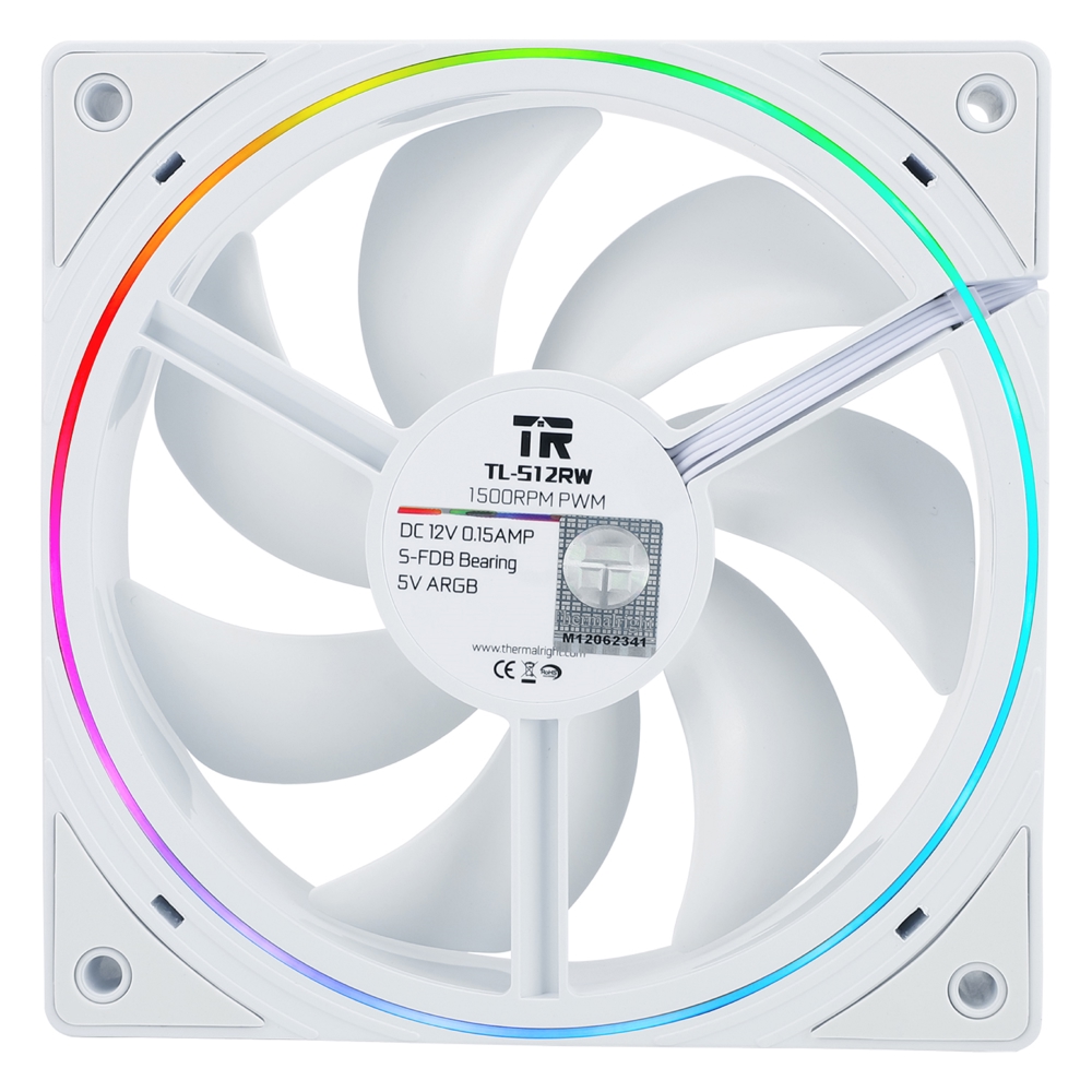 THERMALRIGHT TL-S12R-W A-RGB, 120mm, 1500RPM, Cooler, White