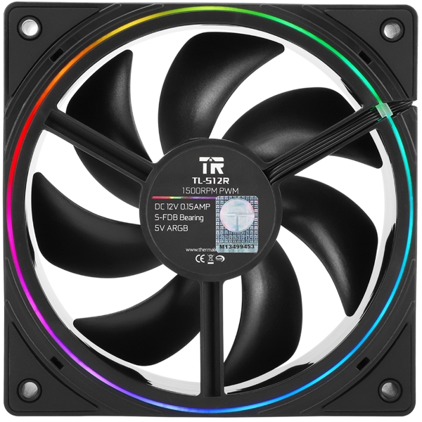 ქულერი THERMALRIGHT TL-S12R A-RGB, 120mm, 1500RPM, Cooler, Black