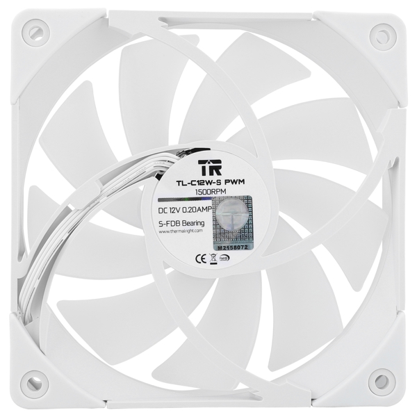 ქულერი THERMALRIGHT TL-C12W-S, A-RGB, 120mm, 1500RPM, Cooler, White