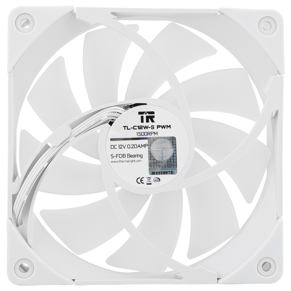 THERMALRIGHT TL-C12W-S, A-RGB, 120mm, 1500RPM, Cooler, White