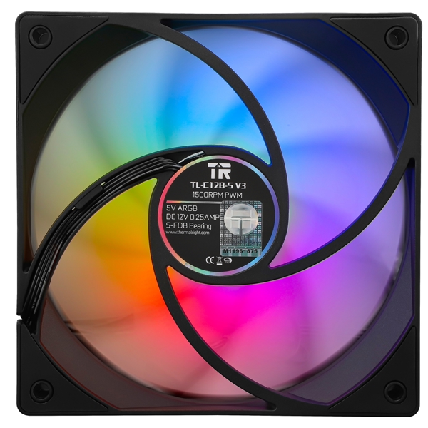 THERMALRIGHT TL-C12B-S-V3, A-RGB, 120mm, 1500RPM, Cooler, Black