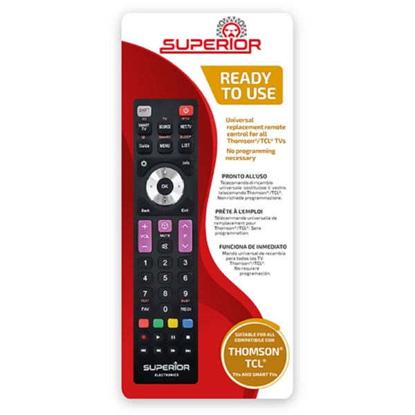 Superior Electronics SUPTRB017, Universal Thomson/Tcl Remote Control, Black