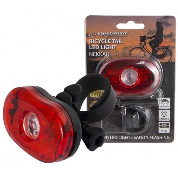 ველოსიპედის განათება Esperanza EOT007 NEKKAR, LED, Bike Tail Lamp, Red