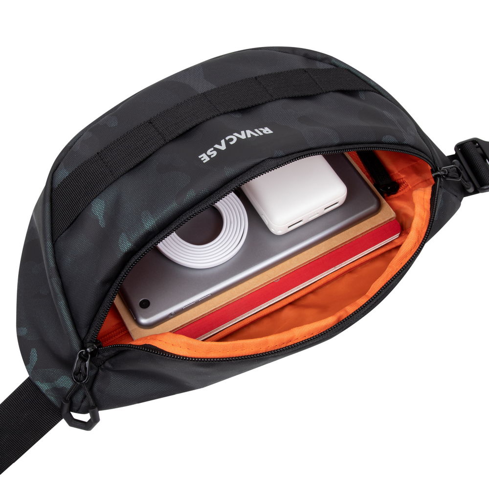 Rivacase 7614, 7.9", Waist Bag, Navy Camo