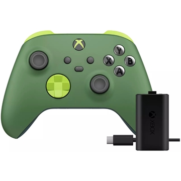 ჯოისტიკი Microsoft Wireless Controller + Battery Pack Remix Special Edition, Controller For Xbox X/S, Wireless, USB-C, Green