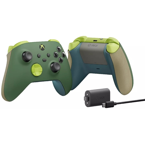 ჯოისტიკი Microsoft Wireless Controller + Battery Pack Remix Special Edition, Controller For Xbox X/S, Wireless, USB-C, Green