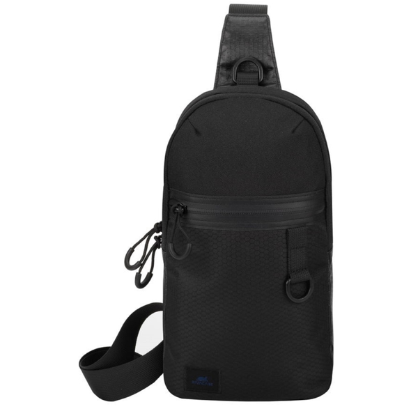 მხრის ჩანთა Rivacase 5312, 10.1", Sling Bag, Black