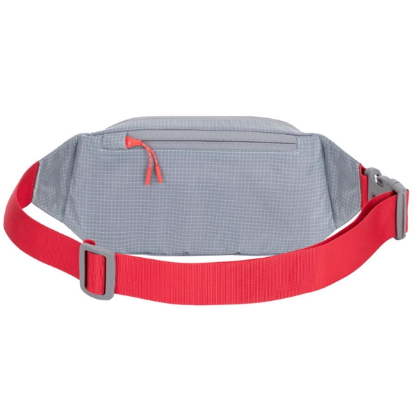 წელის ჩანთა Rivacase 5215, 7.9", Waist Bag, Grey/Red