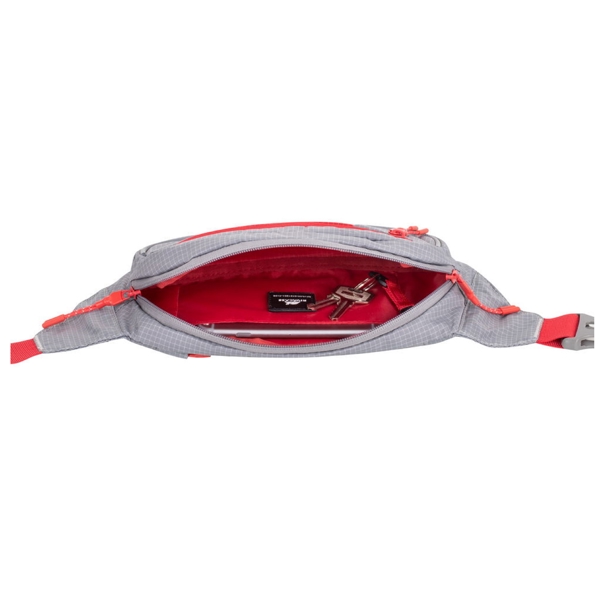 წელის ჩანთა Rivacase 5215, 7.9", Waist Bag, Grey/Red