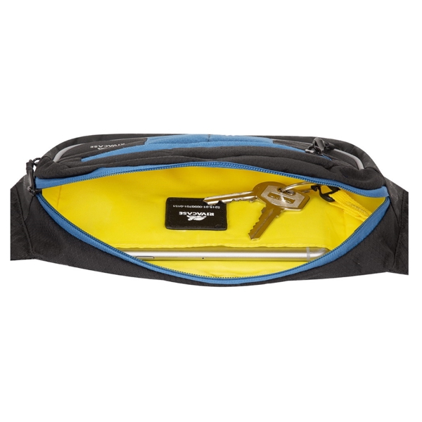 წელის ჩანთა Rivacase 5215, 7.9", Waist Bag, Black/Blue