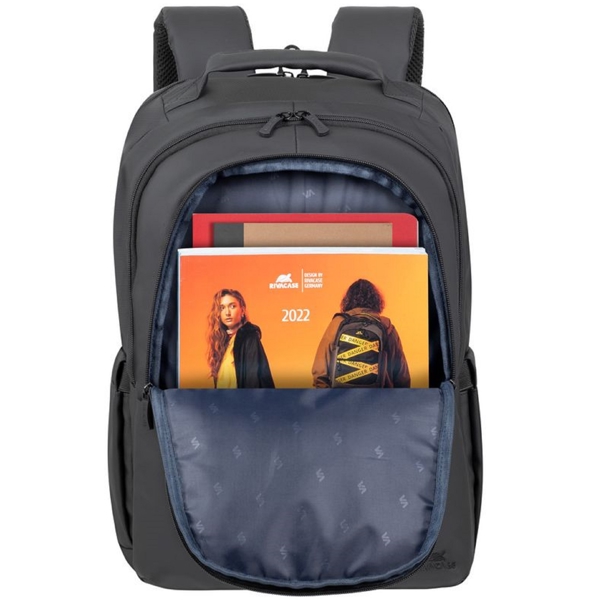 ნოუთბუქის ჩანთა Rivacase 8435 Coated ECO, 15.6", Backpack, Black