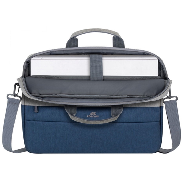 Rivacase 7532, 15.6", Laptop Bag, Grey/Blue