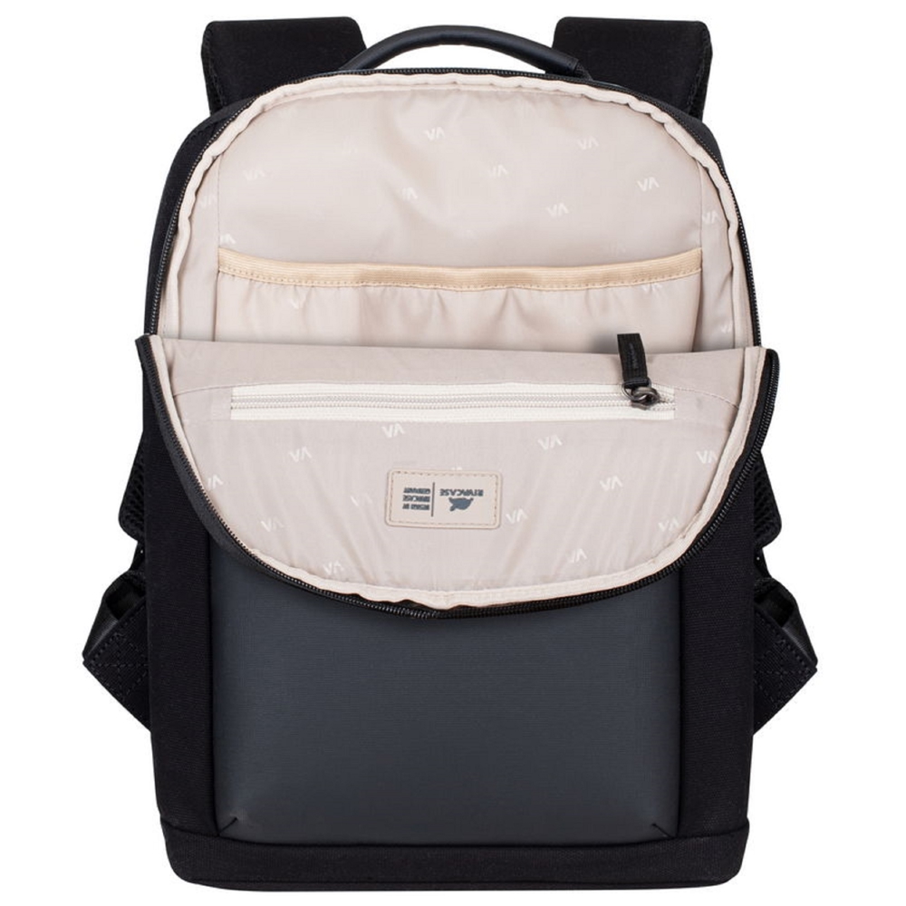 ნოუთბუქის ჩანთა Rivacase 8521 Canvas, 13.3", Backpack, Black