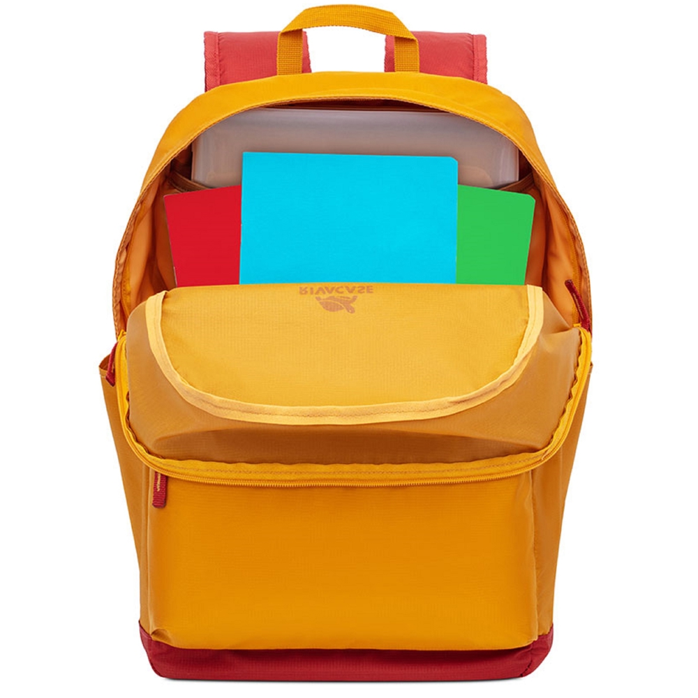 Rivacase 6813 5561 Lite, 24L, Urban Backpack, Yellow/Red