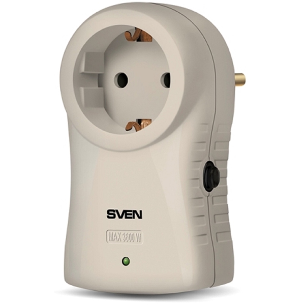 ადაპტერი Sven SV-015787, 1 Socket, Grey