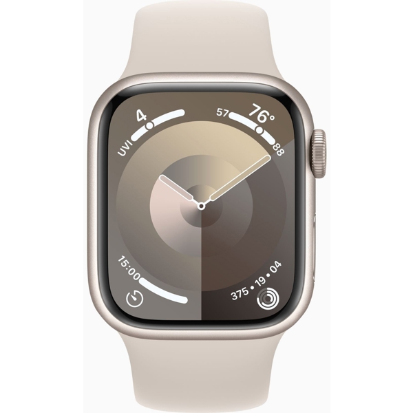 სმარტ საათი Apple MR973QI/A_MR973QR/A Watch Series 9, 1.9", 45mm, IPX6, Bluetooth, Wi-Fi, Smart Watch, Starlight